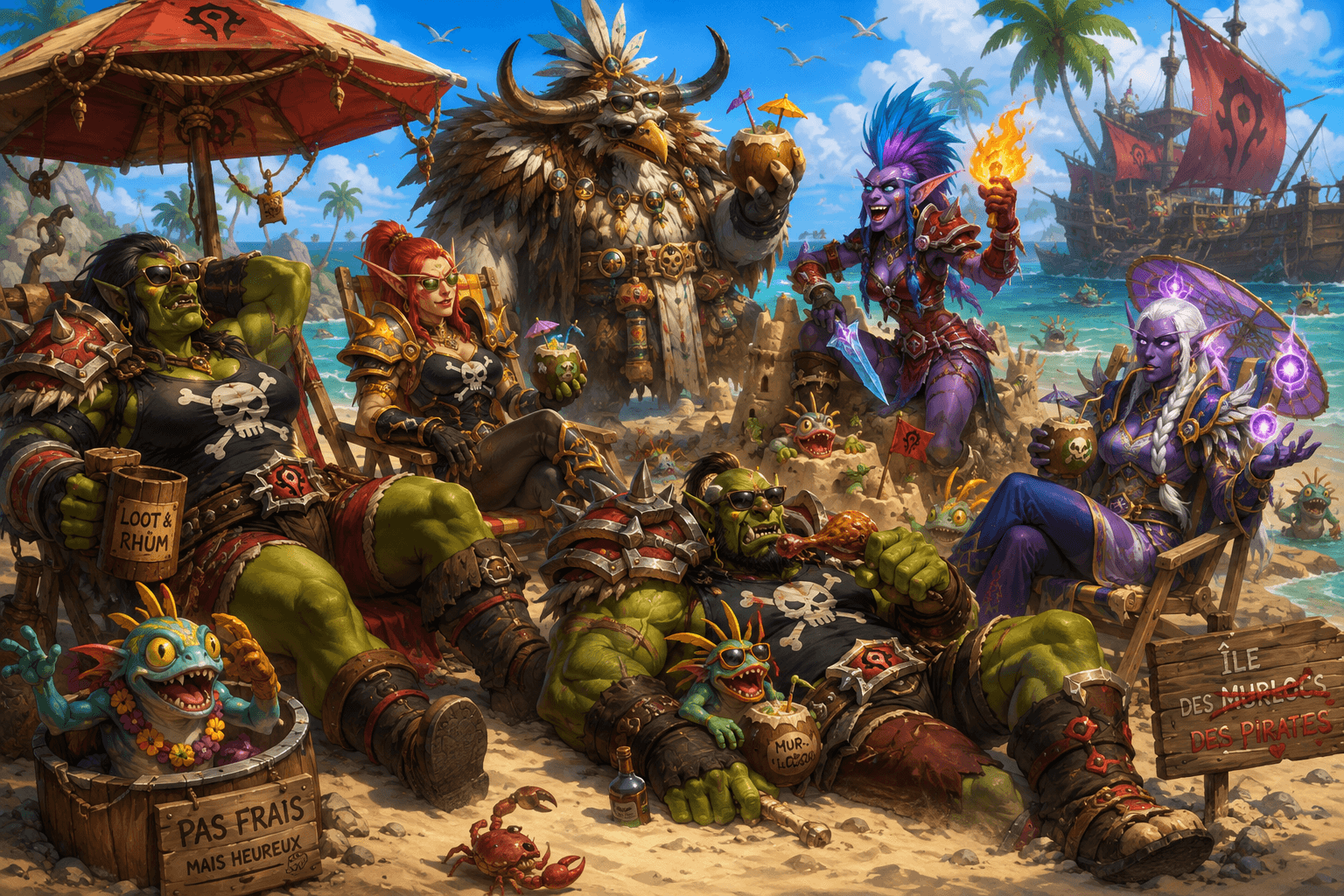 Le Pirates FC profitent à la plage