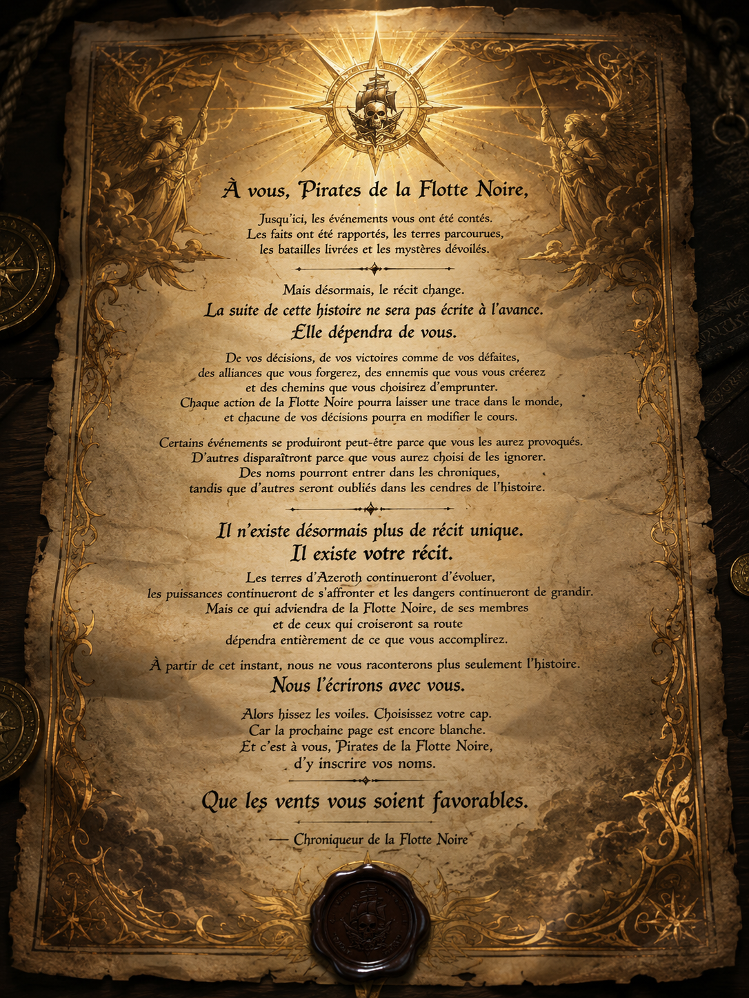 Message final au Pirates de la Flotte Noire